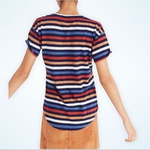 MADEWELL Striped Tee - Short Sleeve T-Shirt Tee XS